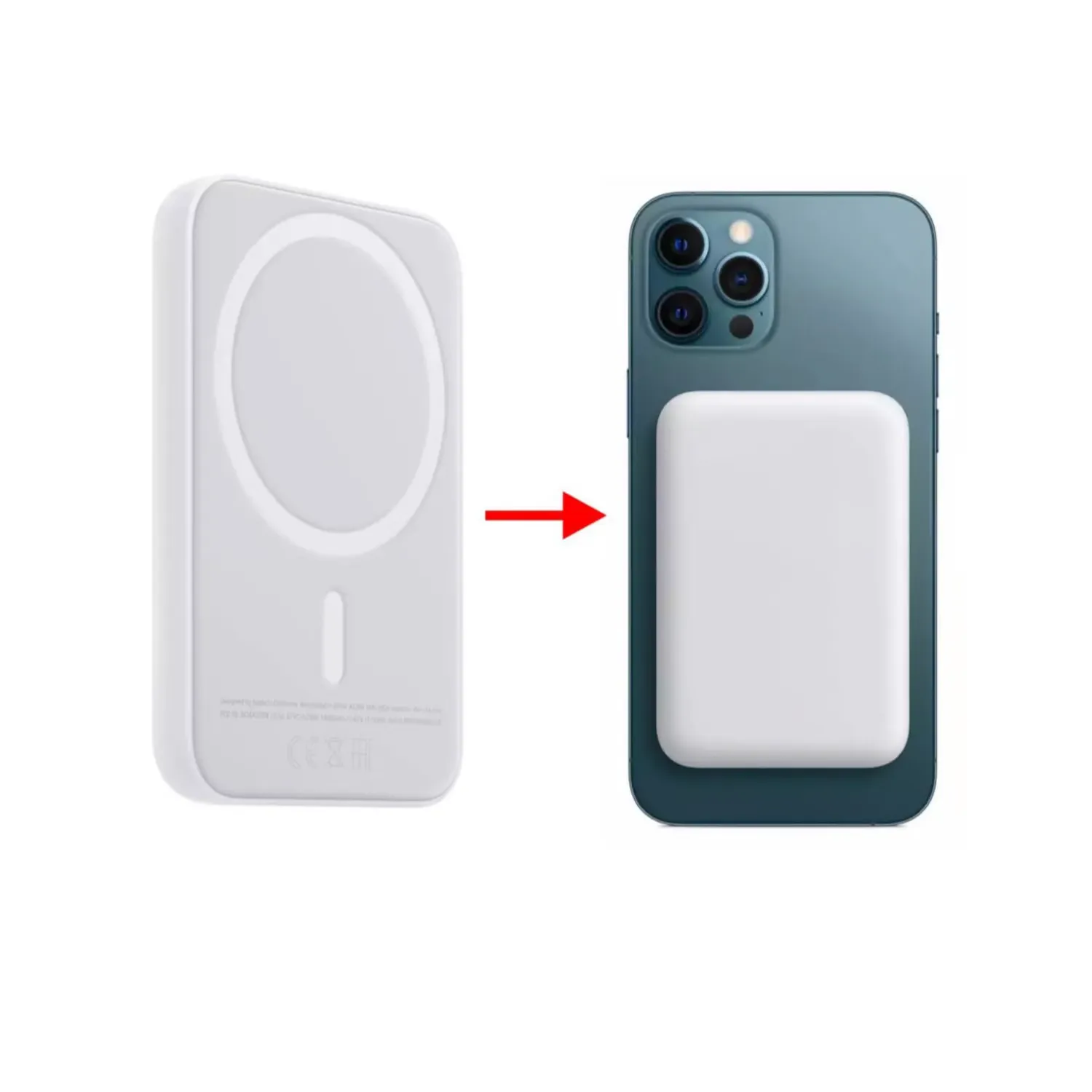 Cargador Portátil MagSafe para iPhone de 10,000 mAh en Lima - vista lateral