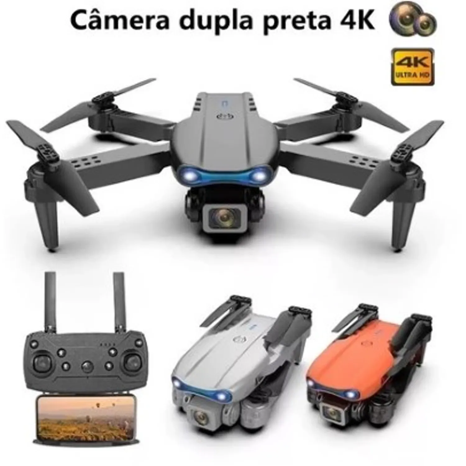 Drone E99 Pro K13 Max con Doble Camara HD incluye Estuche y Repuestos en Lima - vista trasera