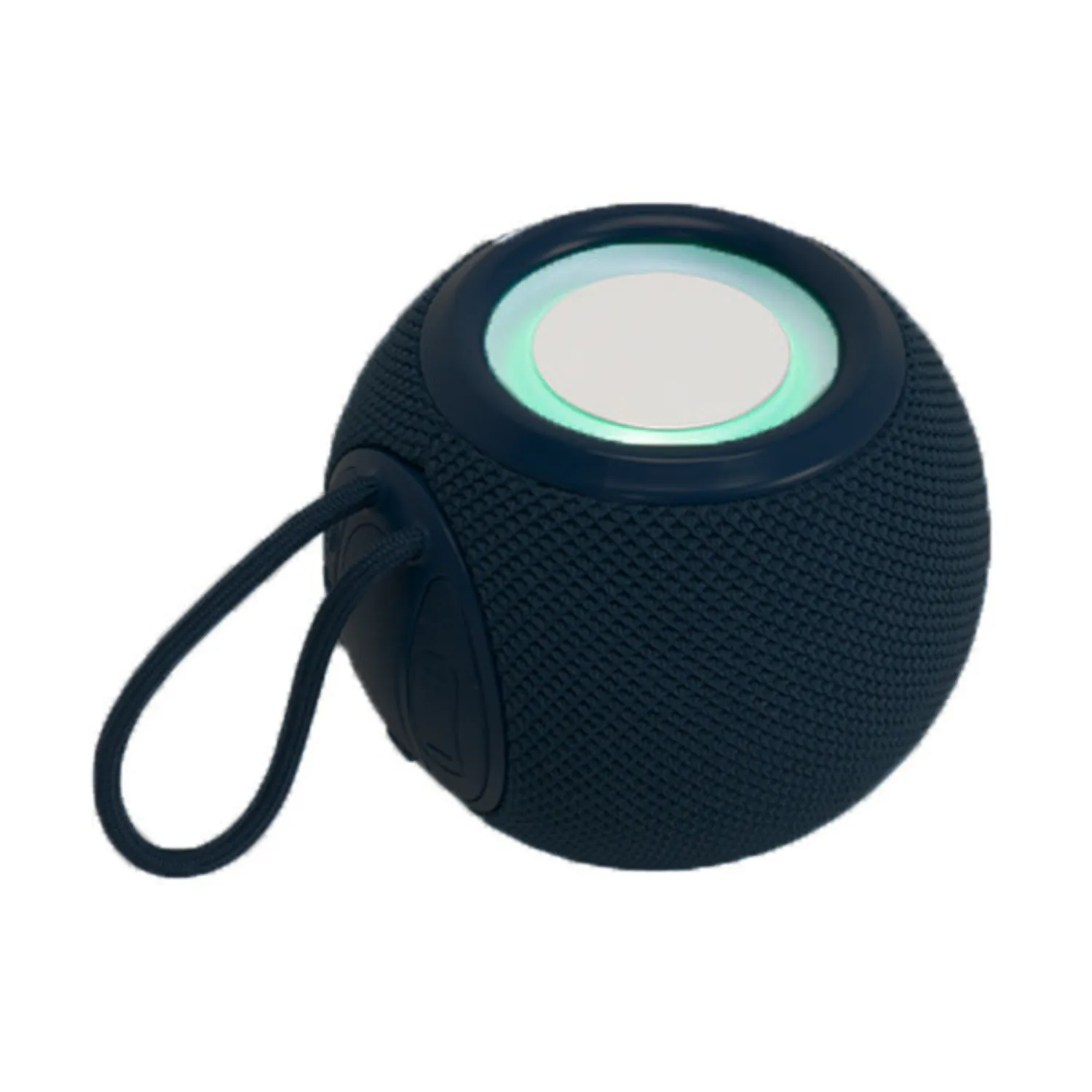 Parlante asistente bluetooth con luces RGB en Lima - vista lateral