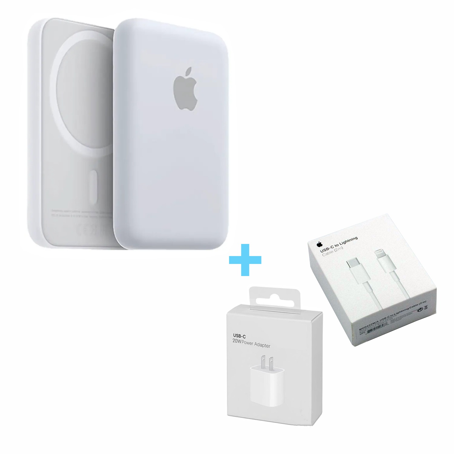 Cargador Portátil MagSafe para iPhone de 20,000 mAh + Cubo 20W + Cable 2M